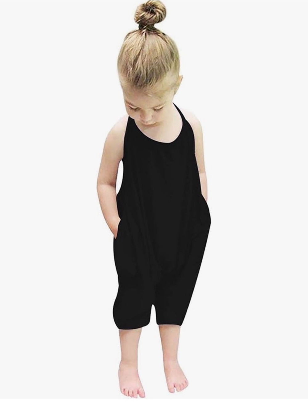 Black Halter Romper for Kids size 4/5